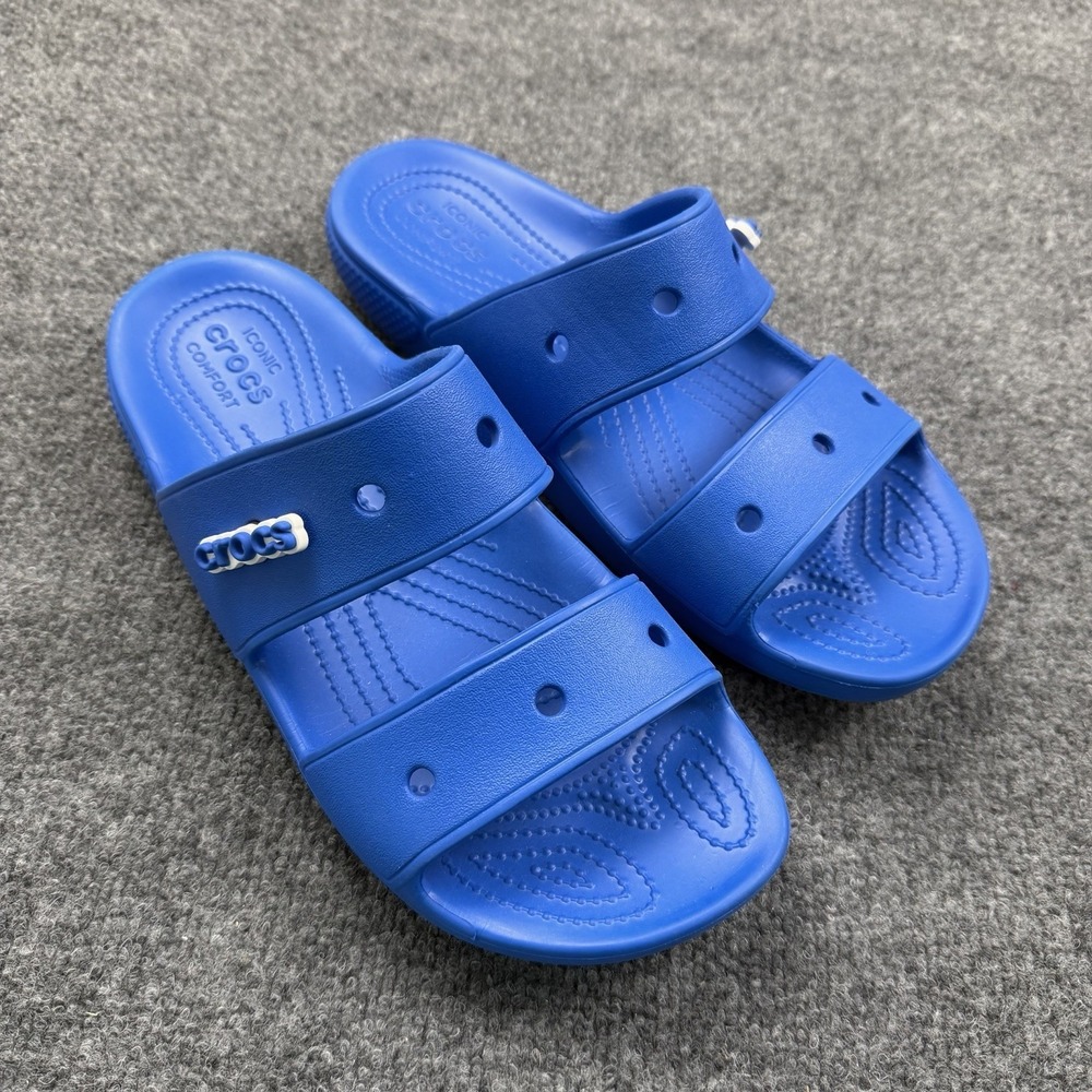Crocs Classic Comfort Slides Men's Sz 9 Women's 11 Bright Cobalt Blue‎
